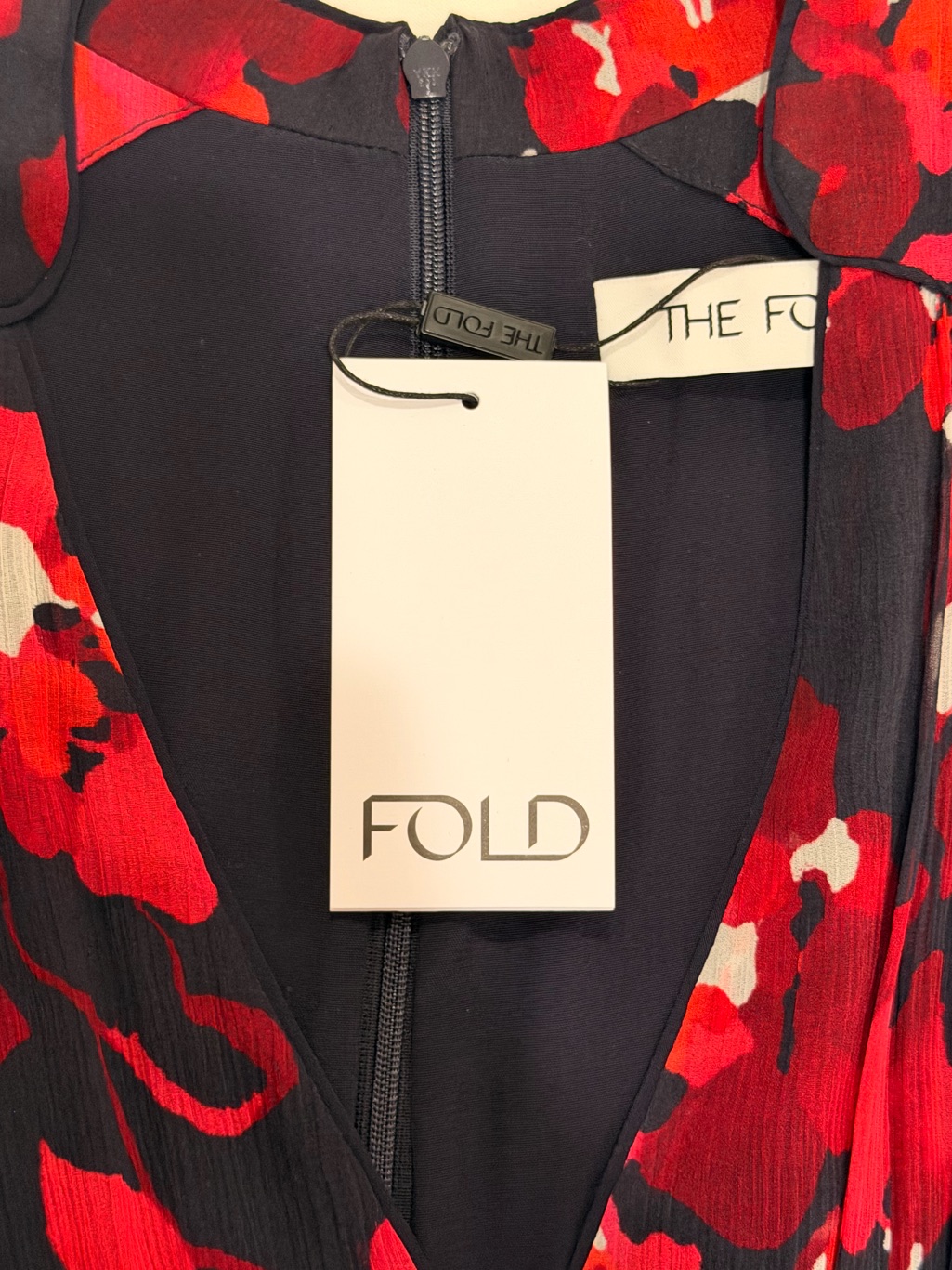 Nwt The Fold London Leone Midi Dress - 100% Silk - Size Us 8/ Uk 12 — image 5 of 7